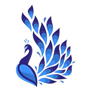 دانلود طرح گرافیکی لایه باز از یک طاووس زیبا