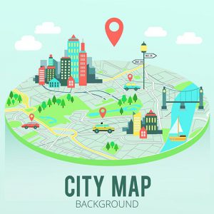 دانلود طرح گرافیکی لایه باز نقشه شهر
