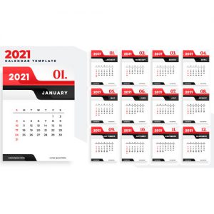 دانلود طرح گرافیکی لایه باز طرح تقویم 2020