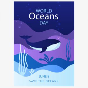 دانلود طرح گرافیکی لایه باز تراکت روز جهانی اقیانوس ها