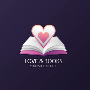 دانلود طرح گرافیکی لایه باز لوگو کتاب و قلب